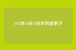 1955年10月29日农历是多少
