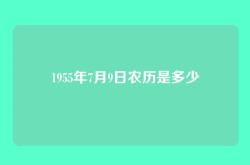 1955年7月9日农历是多少