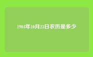 1904年10月23日农历是多少