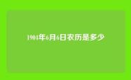 1904年6月6日农历是多少