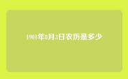 1901年8月3日农历是多少