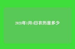 2028年1月4日农历是多少