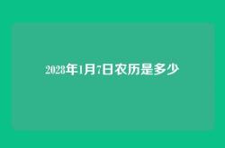 2028年1月7日农历是多少