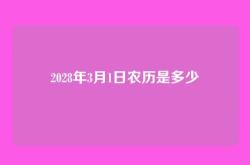 2028年3月1日农历是多少