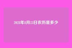 2028年8月23日农历是多少