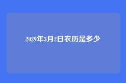 2029年3月2日农历是多少