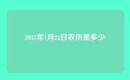 2031年1月22日农历是多少