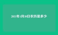 2031年4月30日农历是多少