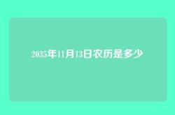 2035年11月13日农历是多少