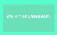 农历2026年1月8日是黄道吉日吗