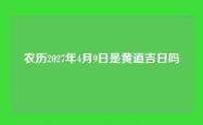 农历2027年4月9日是黄道吉日吗