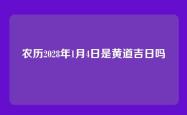 农历2028年1月4日是黄道吉日吗