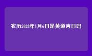 农历2028年1月6日是黄道吉日吗