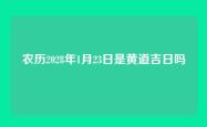农历2028年1月23日是黄道吉日吗