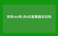 农历2028年2月6日是黄道吉日吗