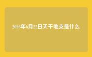 2026年6月22日天干地支是什么