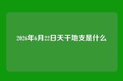 2026年6月22日天干地支是什么