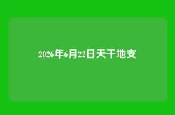 2026年6月22日天干地支