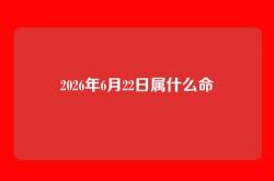 2026年6月22日属什么命