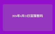2026年6月23日宜嫁娶吗