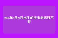 2026年6月23日出生的宝宝命运好不好