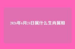 2026年6月24日属什么生肖属相