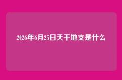 2026年6月25日天干地支是什么