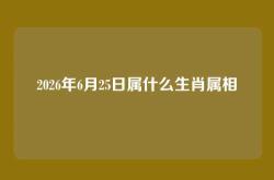 2026年6月25日属什么生肖属相
