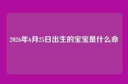 2026年6月25日出生的宝宝是什么命