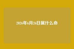 2026年6月26日属什么命