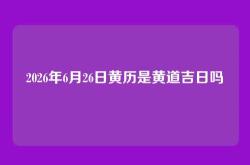 2026年6月26日黄历是黄道吉日吗