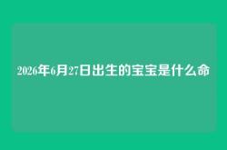 2026年6月27日出生的宝宝是什么命