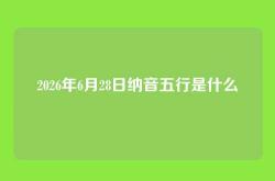 2026年6月28日纳音五行是什么