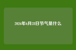 2026年6月28日节气是什么