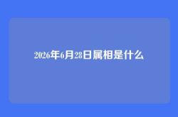 2026年6月28日属相是什么