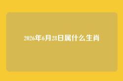 2026年6月28日属什么生肖