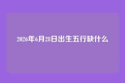 2026年6月28日出生五行缺什么