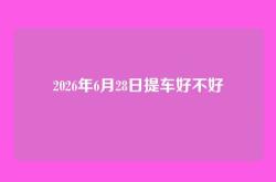 2026年6月28日提车好不好