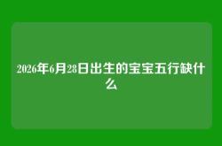 2026年6月28日出生的宝宝五行缺什么