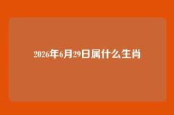 2026年6月29日属什么生肖