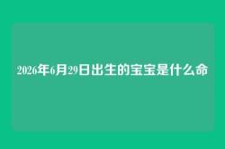 2026年6月29日出生的宝宝是什么命