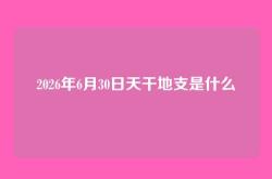 2026年6月30日天干地支是什么