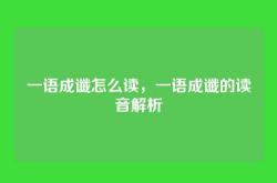 一语成谶怎么读，一语成谶的读音解析