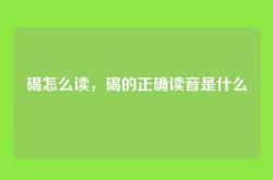碣怎么读，碣的正确读音是什么