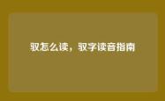 驭怎么读，驭字读音指南