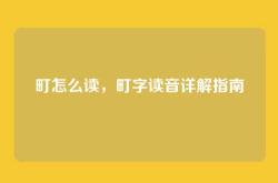 町怎么读，町字读音详解指南