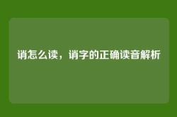 诮怎么读，诮字的正确读音解析