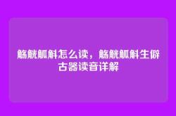 觞觥觚斛怎么读，觞觥觚斛生僻古器读音详解