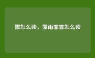 霪怎么读，霪雨霏霏怎么读