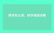 铩字怎么读，铩字读音详解